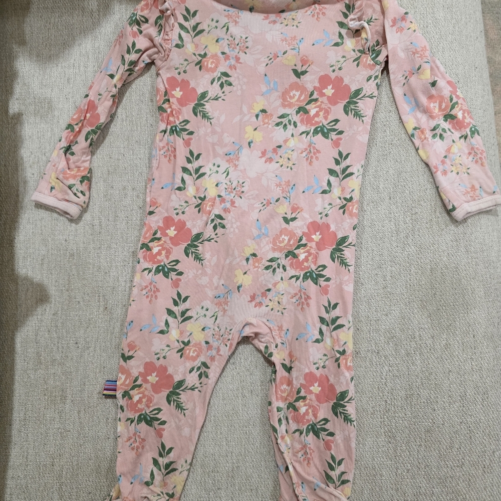 Magnetic Me Pink Floral Kids Footie